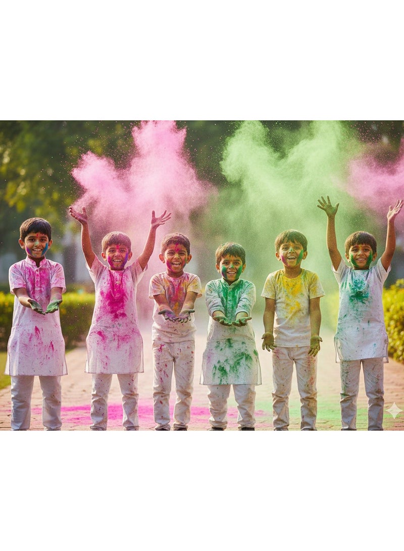 توي لاند Holi Colour Powder Set – 5 PCS Assorted Colours (100g Each) - Image 2